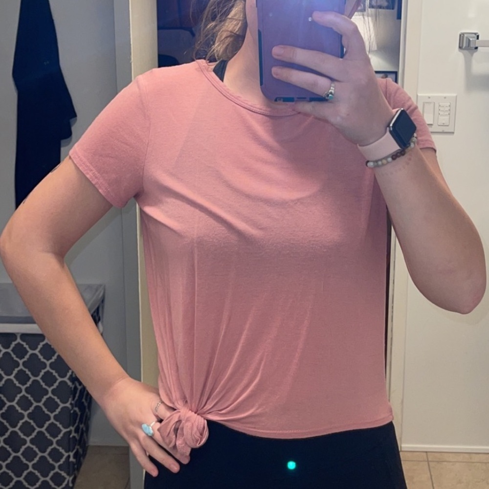 Pink Front Tie Shirt